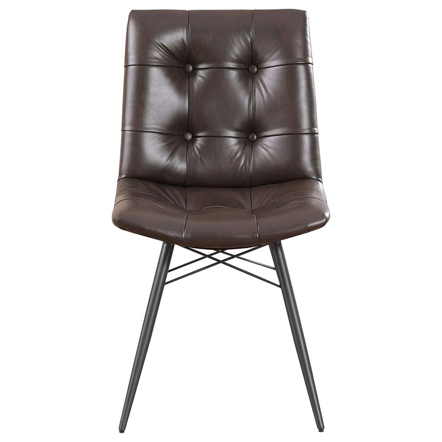 Aiken Upholstered Dining Side Chair Brown (Set of 4) - 107853