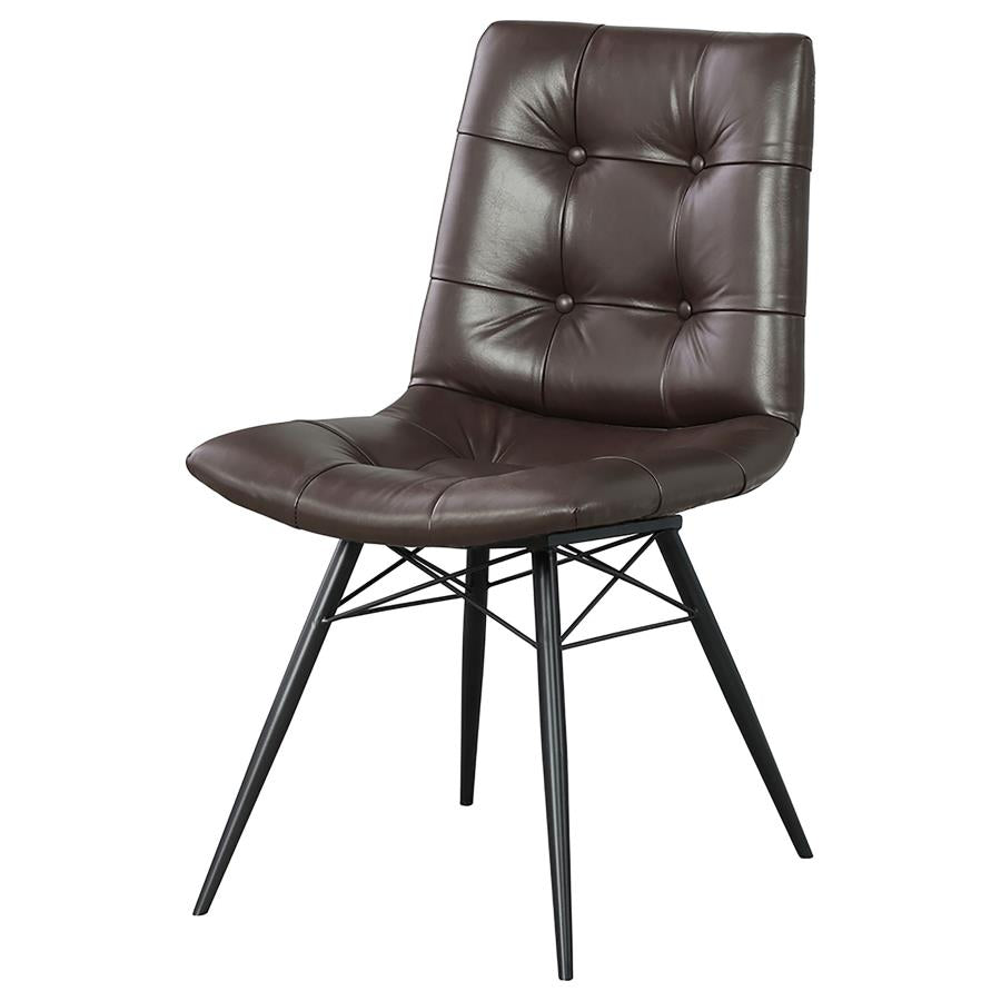 Aiken Upholstered Dining Side Chair Brown (Set of 4) - 107853