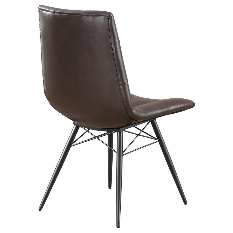Aiken Upholstered Dining Side Chair Brown (Set of 4) - 107853
