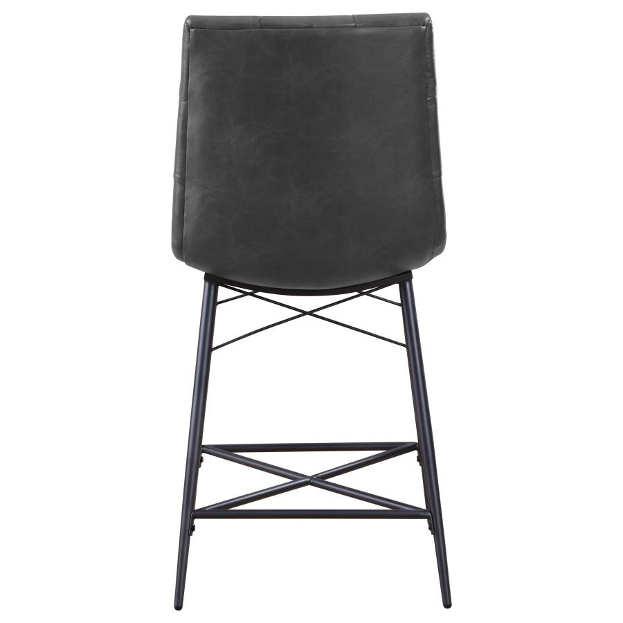 Aiken Upholstered Tufted Counter Chair Charcoal (Set of 2) - 107859