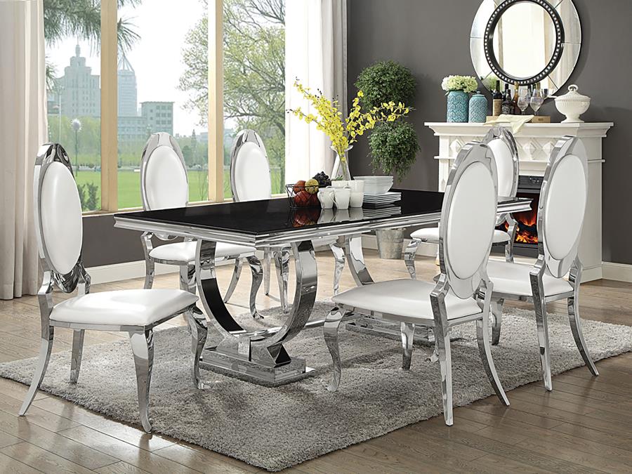 Anchorage Upholstered Dining Chair Cream White (Set of 2) - 107872N