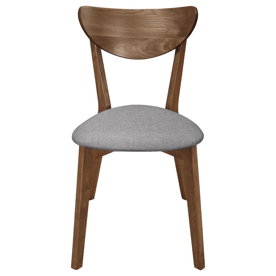 Alfredo Dining Side Chair Grey and Natural Walnut (Set of 2) - 108082