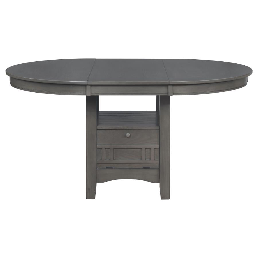 Lavon 5-piece Oval Extension Leaf Dining Set Medium Grey - 108211-S5