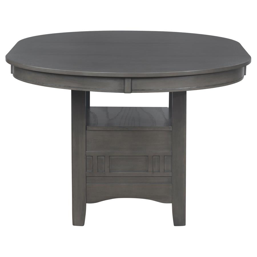 Lavon 5-piece Oval Extension Leaf Dining Set Medium Grey - 108211-S5