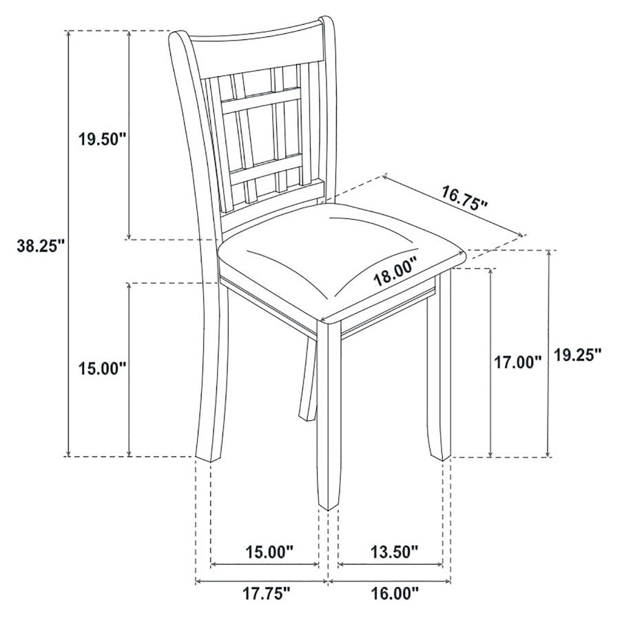 Lavon Wood Dining Side Chair Medium Grey (Set of 2) - 108212