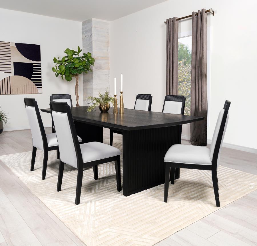 Brookmead 7-piece Extension Leaf Dining Table Set Black - 108231-S7