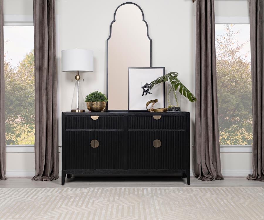 Brookmead 4-door Sideboard Buffet Storage Cabinet Black - 108235