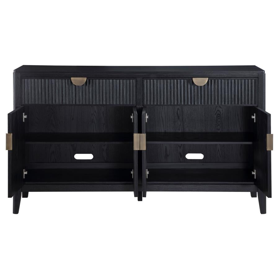 Brookmead 4-door Sideboard Buffet Storage Cabinet Black - 108235