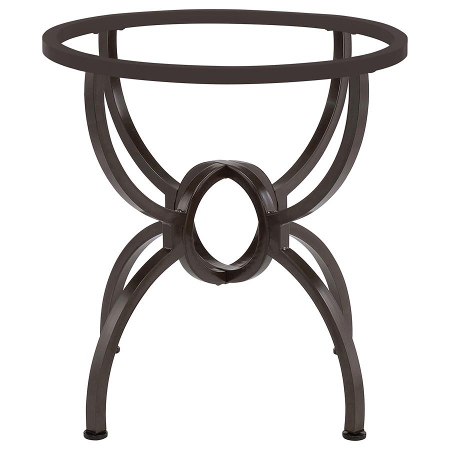 Aviano Round Metal Dining Table Base Gunmetal - 108291