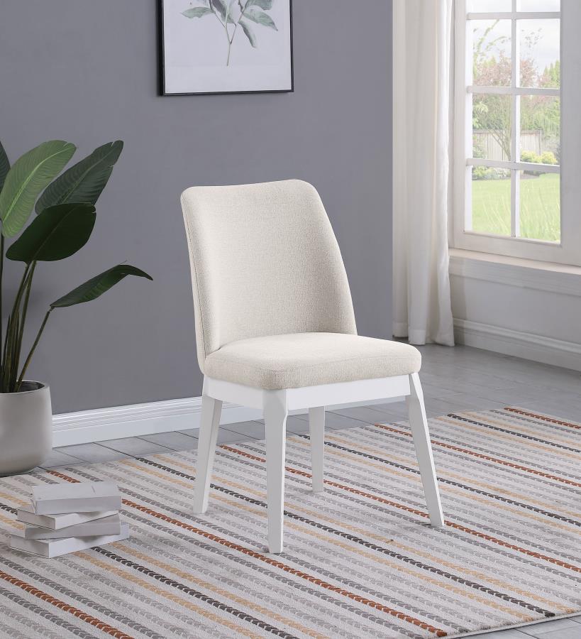 Carissa Upholstered Dining Side Chair Beige (Set of 2) - 108302