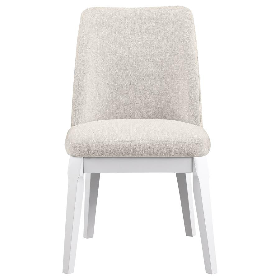 Carissa Upholstered Dining Side Chair Beige (Set of 2) - 108302