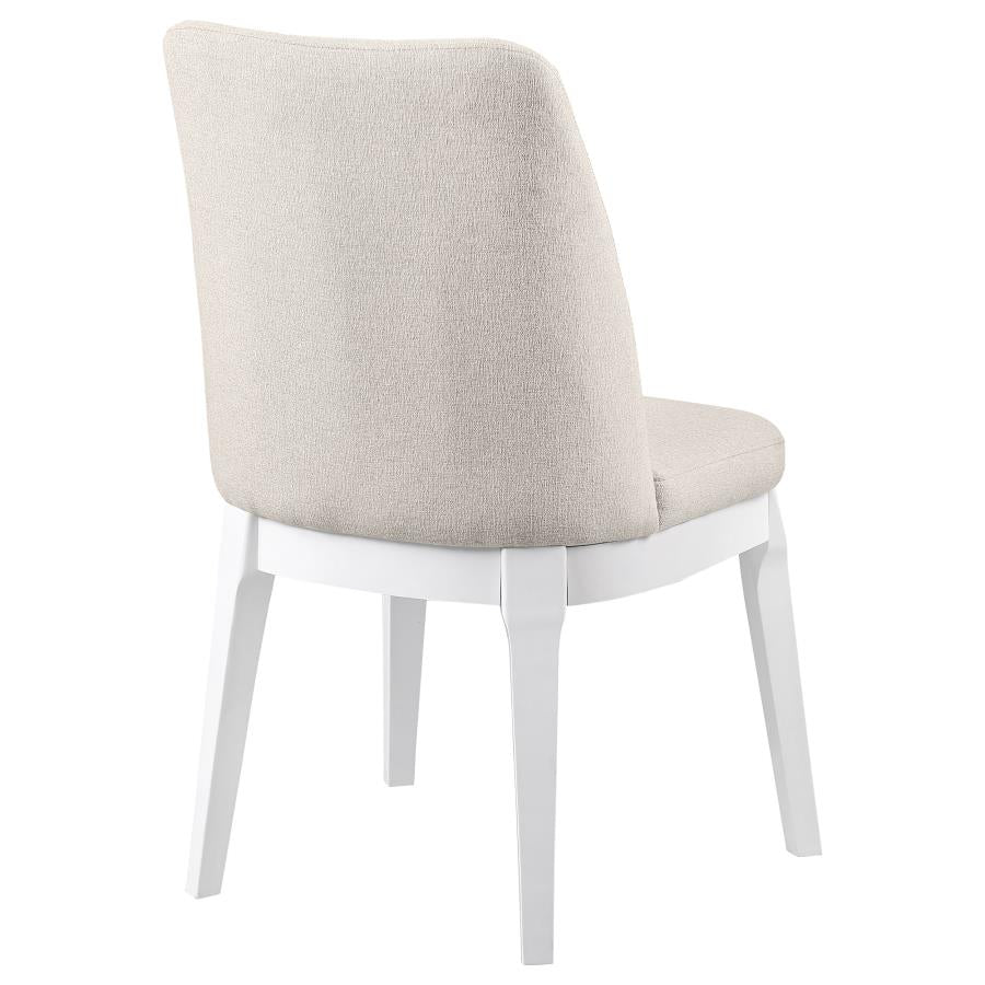 Carissa Upholstered Dining Side Chair Beige (Set of 2) - 108302