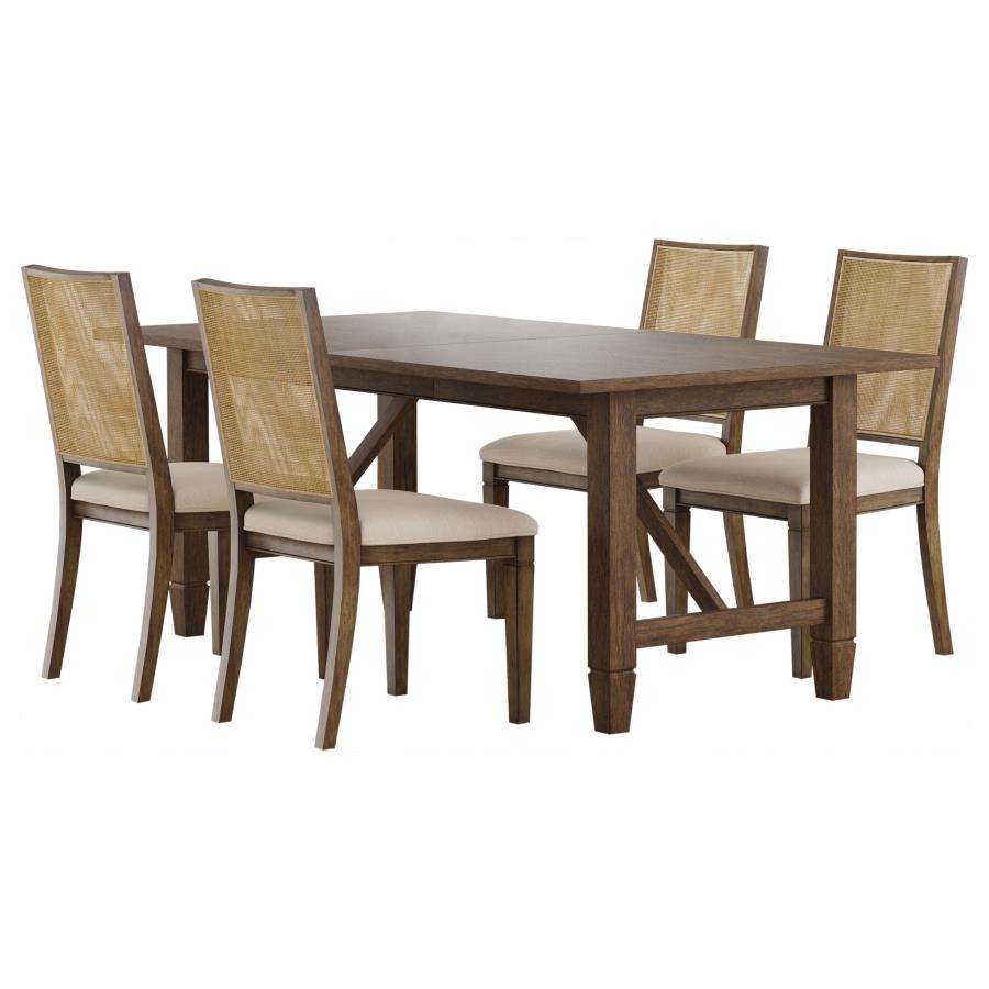 Matisse 5-piece Rectangular Dining Table Set Light Brown - 108311-S5