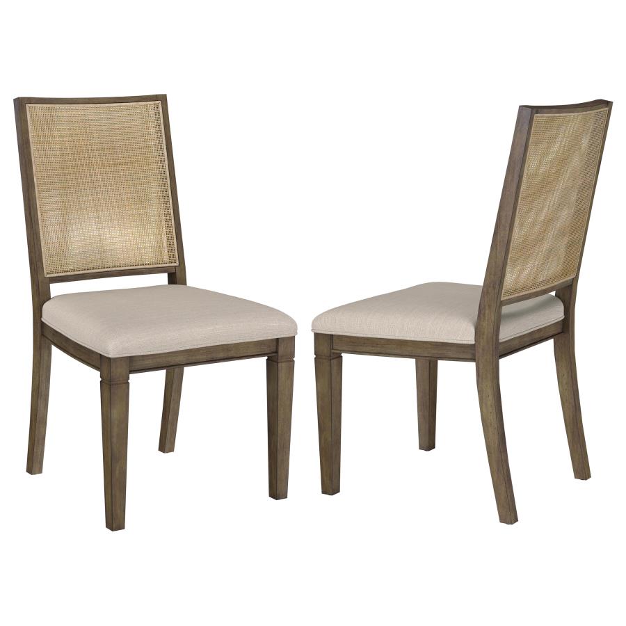 Matisse Woven Rattan Back Dining Side Chair Brown (Set of 2) - 108312