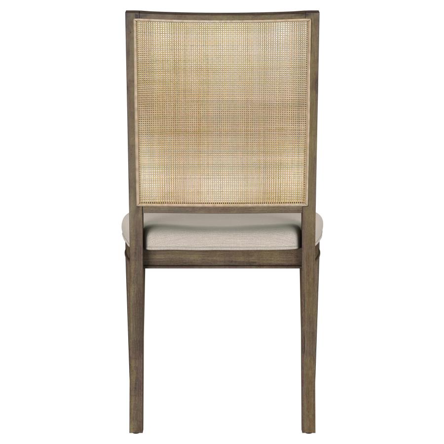 Matisse Woven Rattan Back Dining Side Chair Brown (Set of 2) - 108312