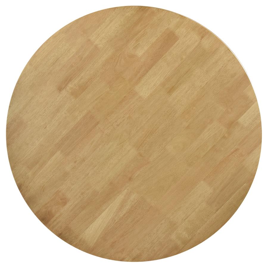 Elowen Round 42-inch Solid Wood Dining Table Light Walnut - 108440