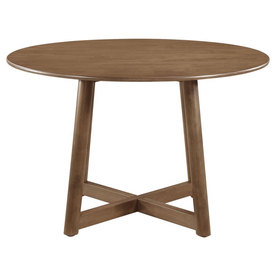 Dinah Round 47-inch Solid Wood Dining Table Walnut - 108471