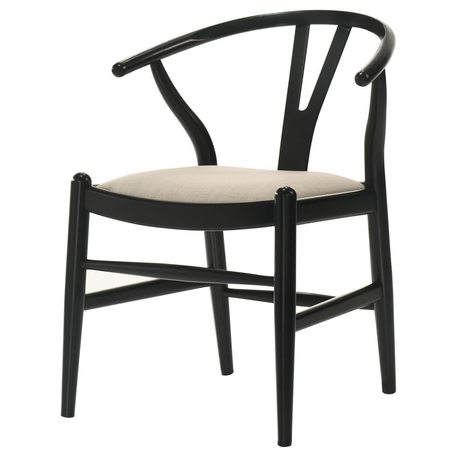 Crestmont Wood Wishbone Dining Side Chair Black (Set of 2) - 108482