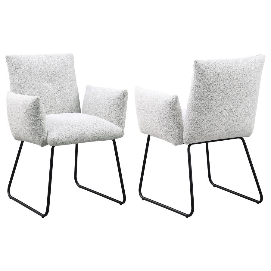 Ackland Upholstered Dining Arm Chair Light Grey (Set of 2) - 108492
