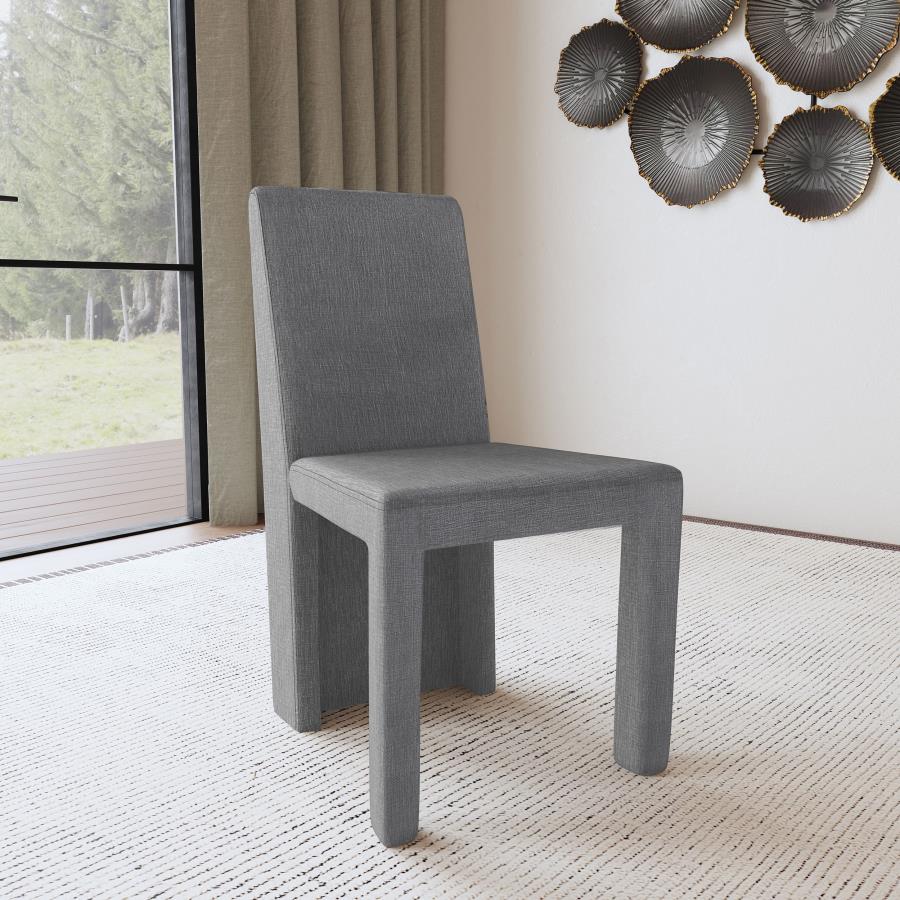 Tordera Velvet Upholstered Dining Side Chair Grey (Set of 2) - 108512