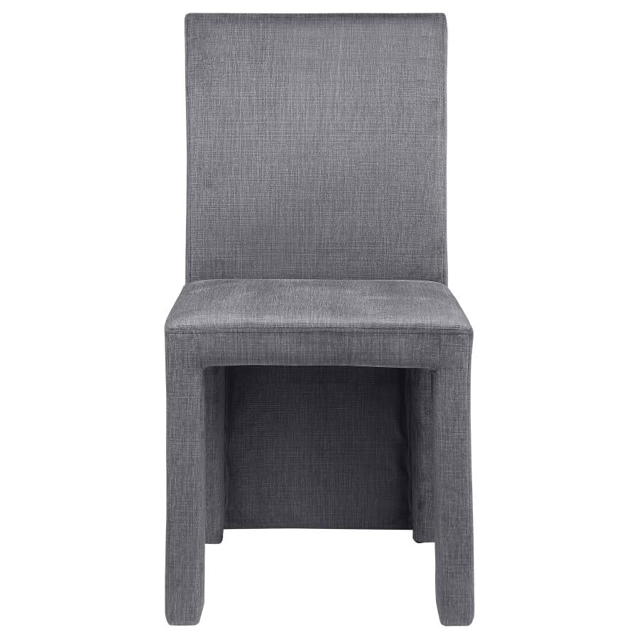Tordera Velvet Upholstered Dining Side Chair Grey (Set of 2) - 108512