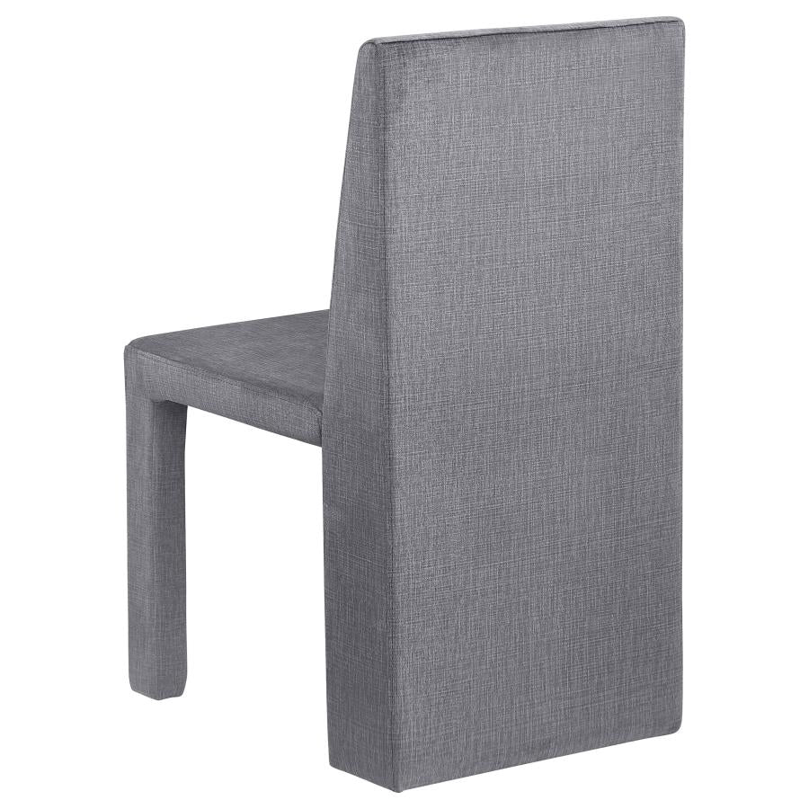 Tordera Velvet Upholstered Dining Side Chair Grey (Set of 2) - 108512
