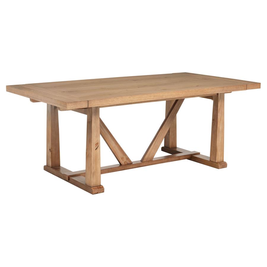 Middleton 106-inch Extension Leaf Dining Table Natural Brown - 108541