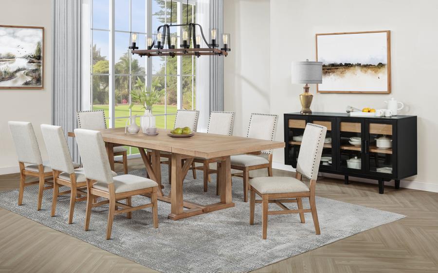 Middleton 106-inch Extension Leaf Dining Table Natural Brown - 108541