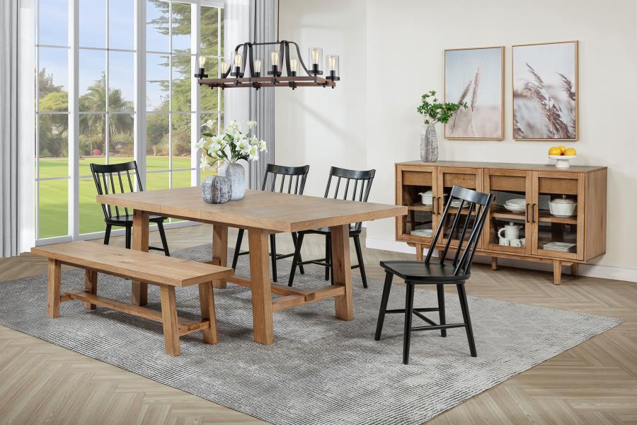 Middleton 60-inch Wood Backless Dining Bench Natural Brown - 108543