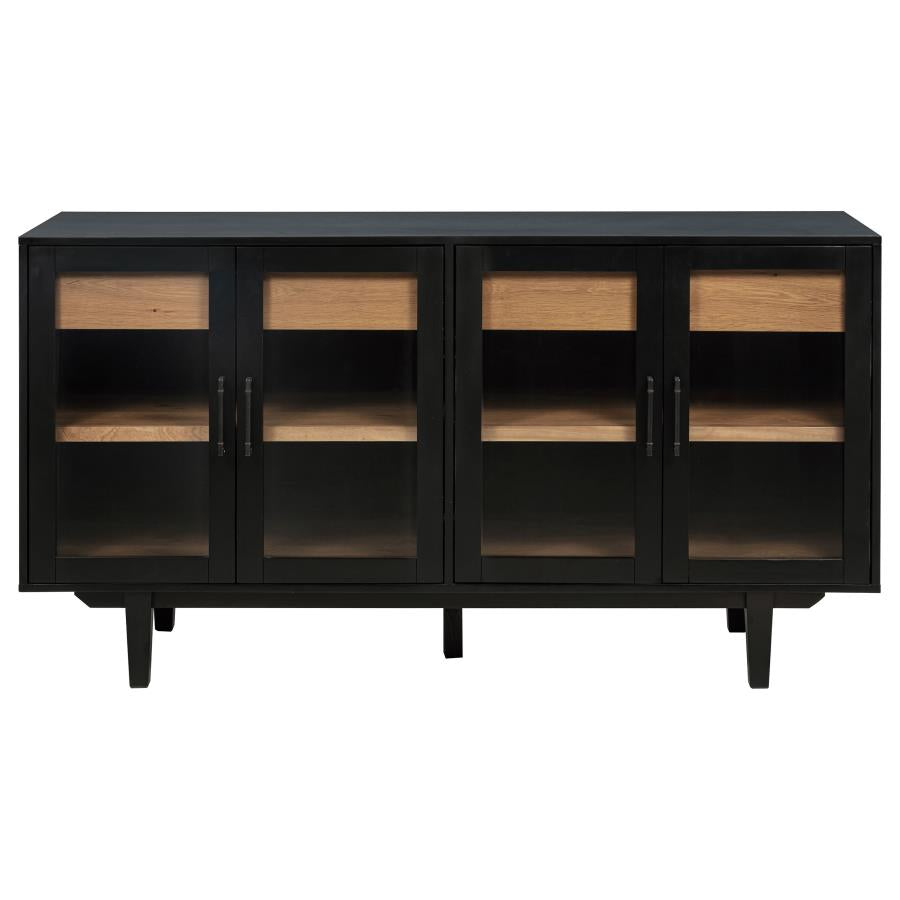 Middleton 4-door Sideboard Server with Dual Drawers Black - 108545BLK