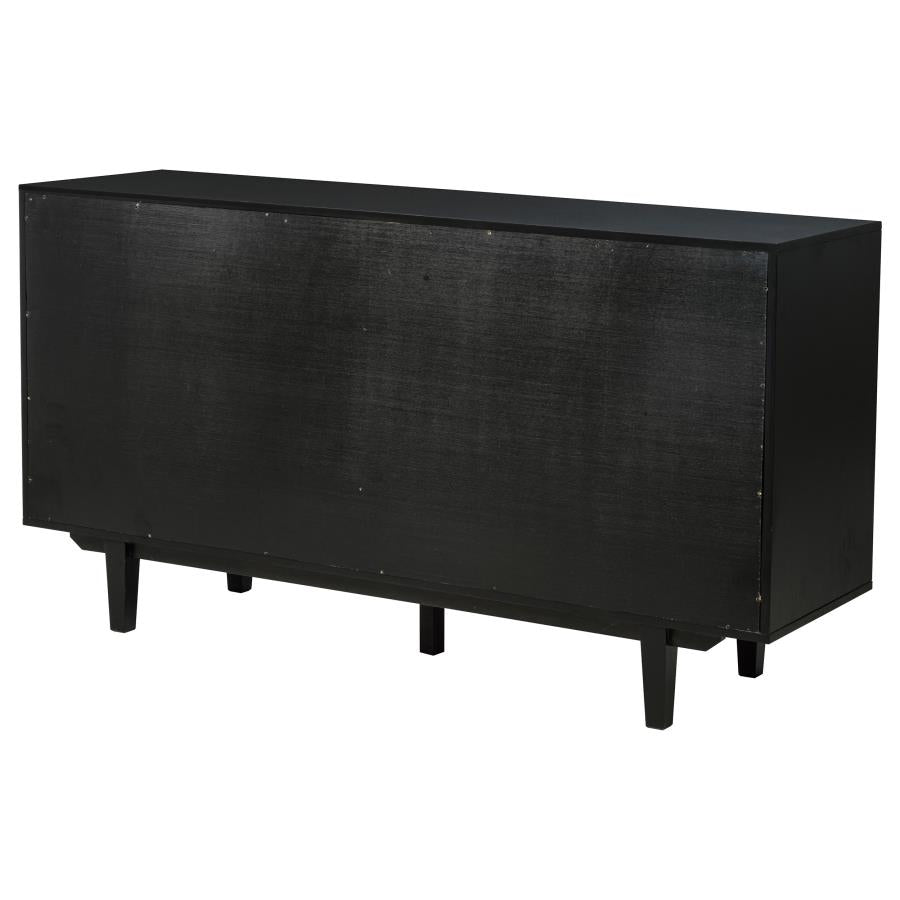 Middleton 4-door Sideboard Server with Dual Drawers Black - 108545BLK