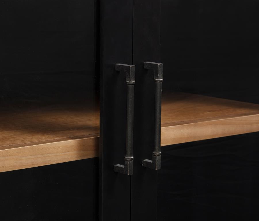 Middleton 4-door Sideboard Server with Dual Drawers Black - 108545BLK