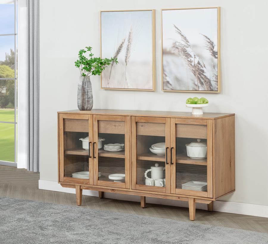 Middleton 4-door Sideboard Server with Dual Drawers Natural - 108545NAT