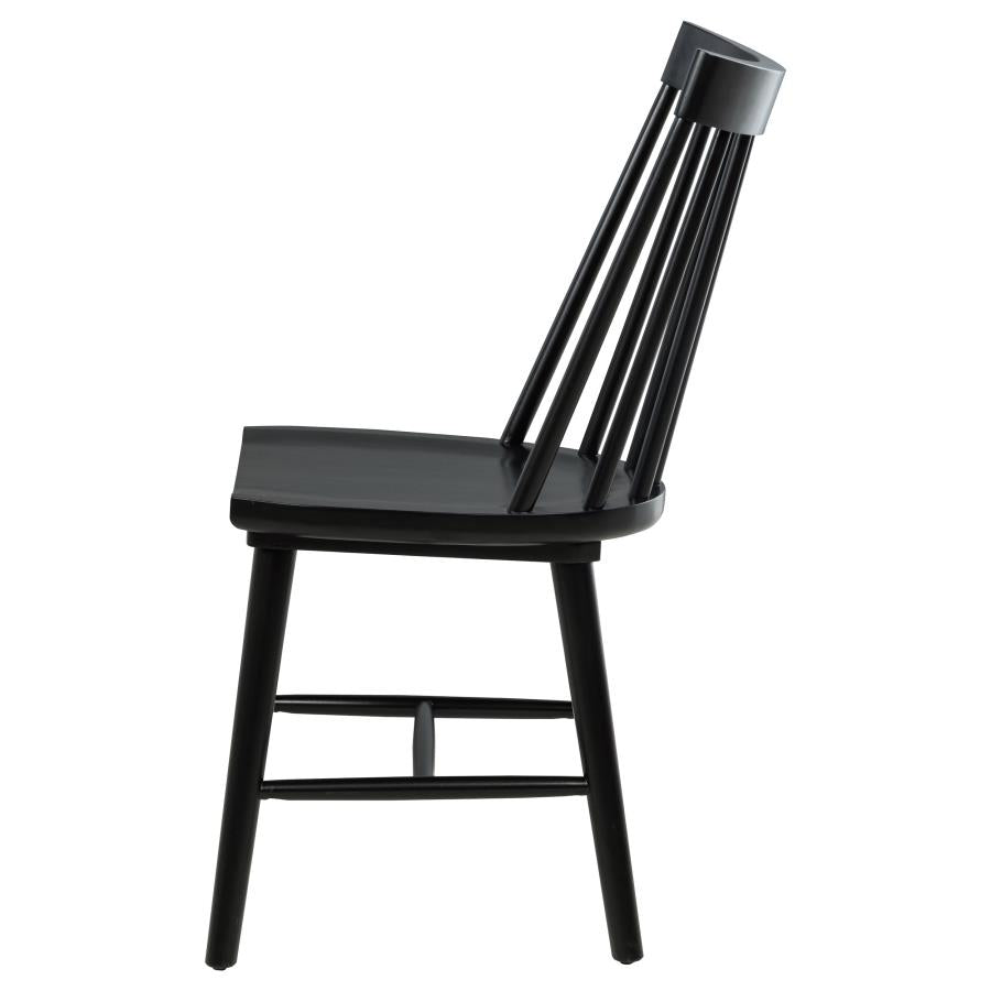 Middleton Solid Wood Dining Side Chair Black (Set of 2) - 108546BLK