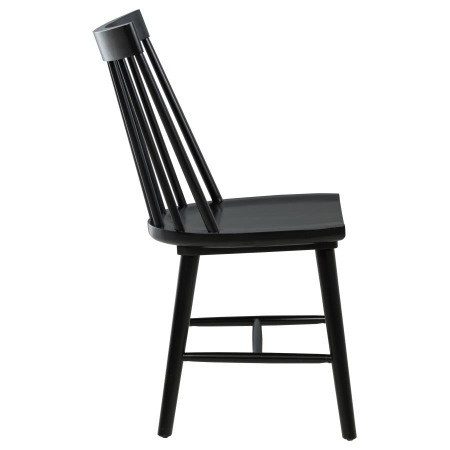 Middleton Solid Wood Dining Side Chair Black (Set of 2) - 108546BLK