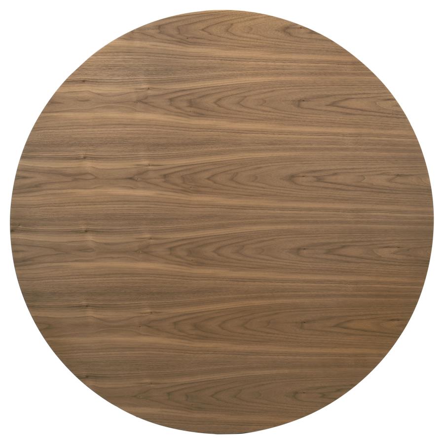 Crestmore 5-piece 46-inch Round Wood Dining Table Set Walnut - 108570-S5