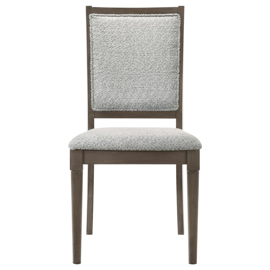 Onslow Upholstered Dining Side Chair Dark Brown (Set of 2) - 108622