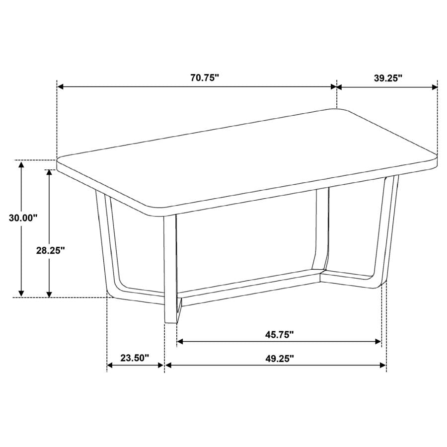 Biloxi 7-piece 71-inch Rectangular Dining Set Greyish Brown - 108681-S7