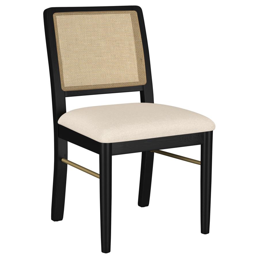 Arini 7-piece Extension Leaf Dining Table Set Sand Wash and Black - 108931-S7B