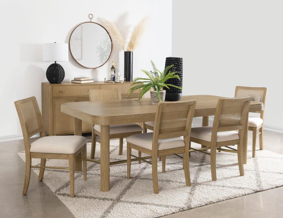 Arini 7-piece Extension Leaf Dining Table Set Sand Wash - 108931-S7W