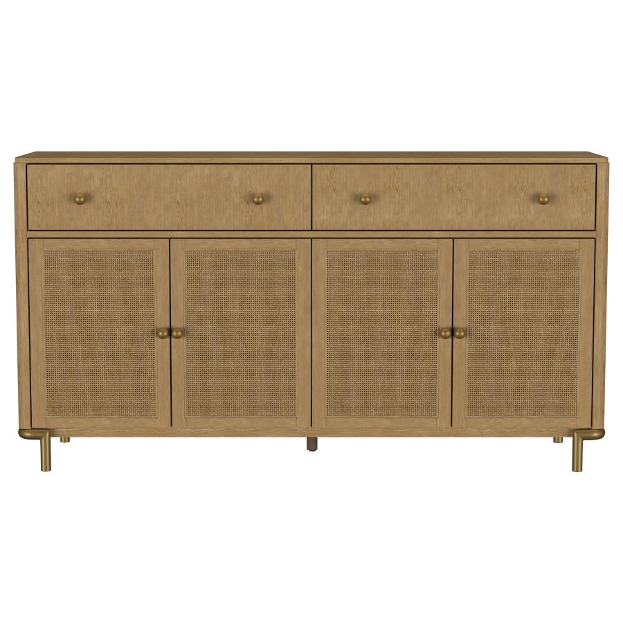 Arini 2-drawer Cane Door Dining Sideboard Server Sand Wash - 108935SWD