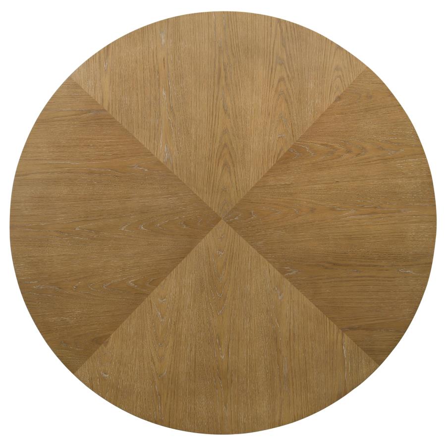 Danvers Round 54-inch Wood Dining Table Brown Oak - 109150