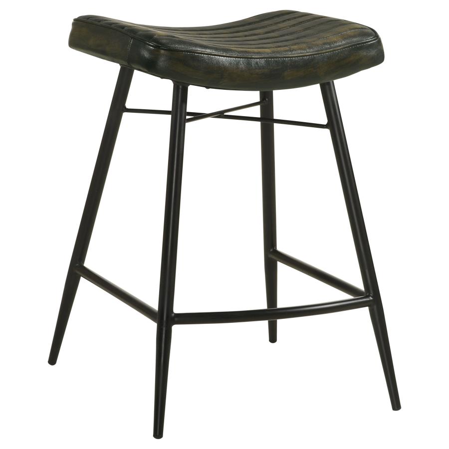 Bayu Leather Upholstered Counter Stool Espresso (Set of 2) - 109258