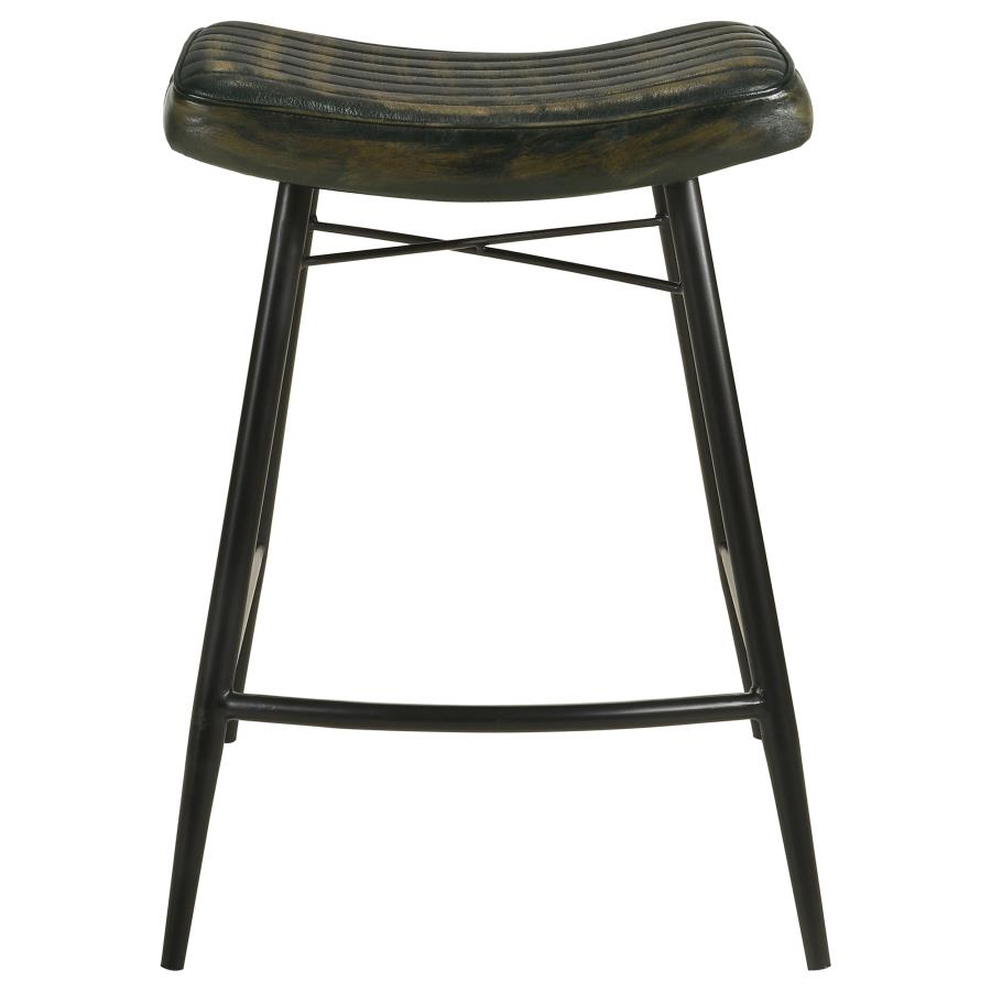 Bayu Leather Upholstered Counter Stool Espresso (Set of 2) - 109258