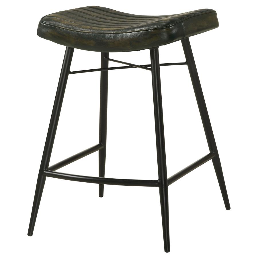 Bayu Leather Upholstered Counter Stool Espresso (Set of 2) - 109258
