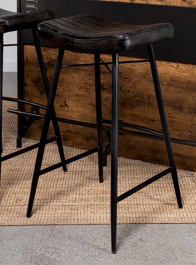 Bayu Leather Upholstered Bar Stool Espresso (Set of 2) - 109259