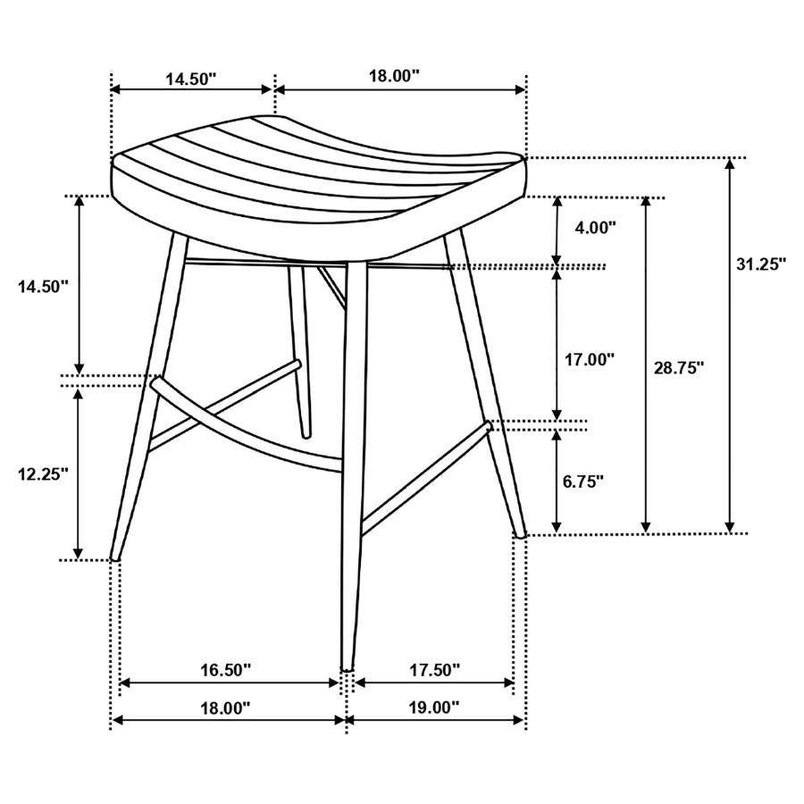 Bayu Leather Upholstered Bar Stool Espresso (Set of 2) - 109259