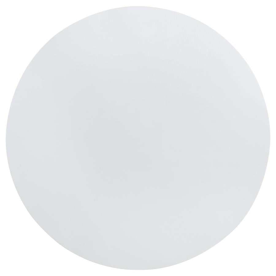 Judd 7-piece 54-inch Round Wood Dining Table Set Pearl White - 109330-S7