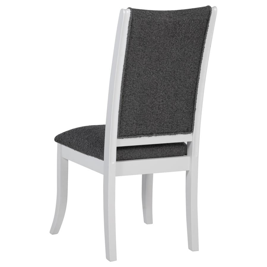 Judd 7-piece 54-inch Round Wood Dining Table Set Pearl White - 109330-S7
