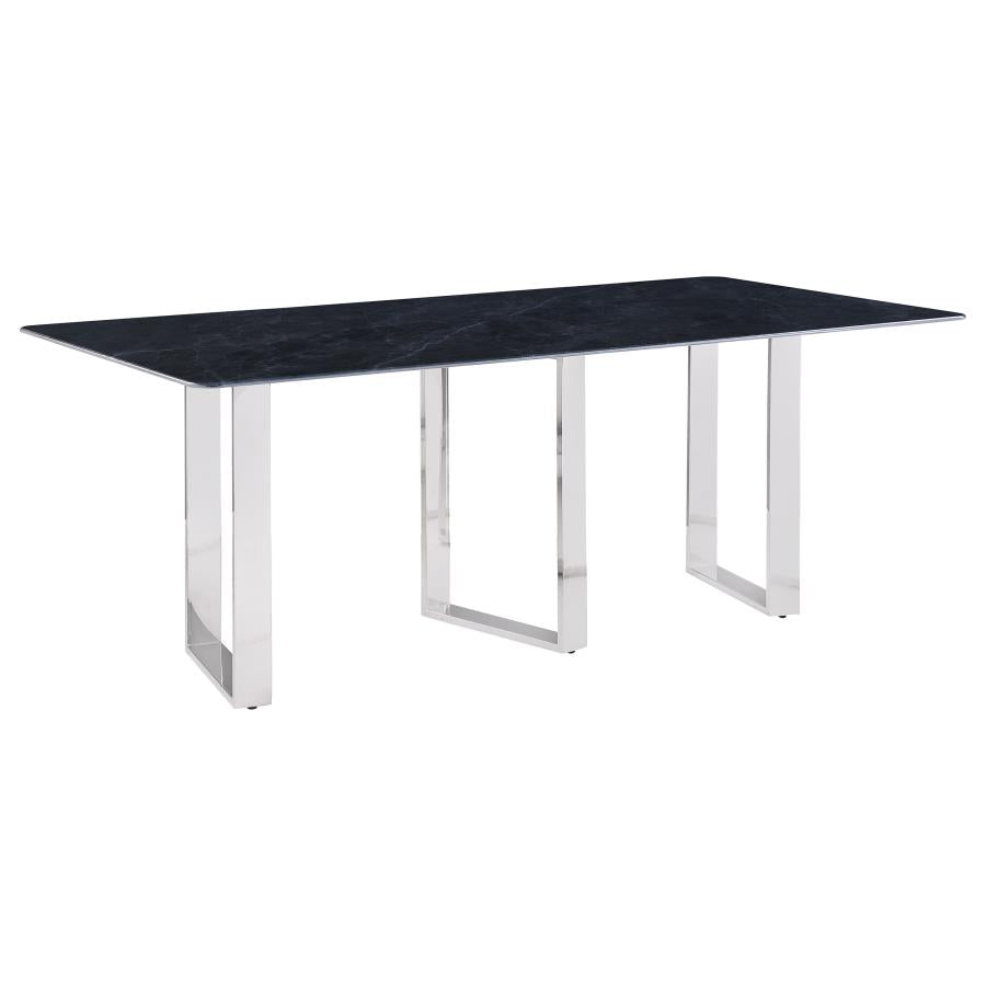 Desden 79-inch Rectangular Sintered Stone Dining Table Grey - 109361